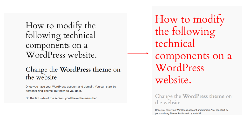 Image 13 physical changes of CSS on the website