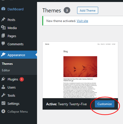 Image 5 Customize a Theme
