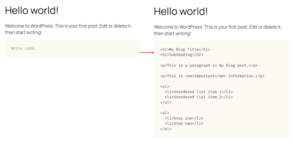 Image 8 HTML code example
