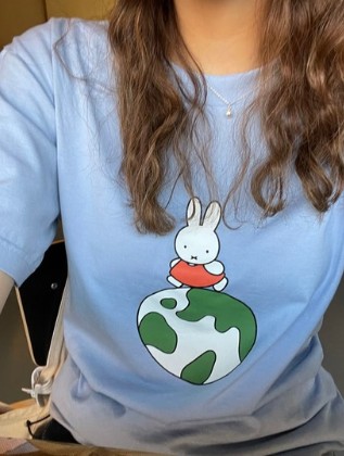 User wearing the Miffy X Uniqlo T-shirt